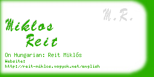 miklos reit business card